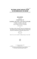 The Federal Deposit Insurance System and recommendations for reform