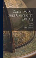 Calendar of Duke University [serial]; 1951/52