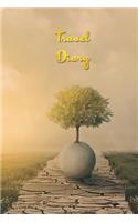 Travel Diary: Travel journal and notebook Surreal cover design with ruled pages