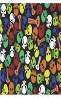 Colorful skull notebook yellow