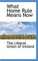 What Home Rule Means Now