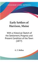 Early Settlers of Harrison, Maine