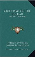 Criticisms on the Rolliad