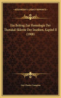 Ein Beitrag Zur Homologie Der Thorakal-Sklerite Der Insekten, Kapitel II (1908)