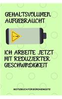 Gehaltsvolumen Aufgebraucht Ich Arbeite Jetzt Mit Reduziertert Geschwindigkeit