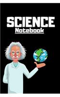 Science Notebook - Einstein World Journal / Diary: 6x9" 120 Page Blank lined Note book.