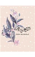 Ukulele Tabs Notebook: Composition and Songwriting Ukulele Music Song with Chord Boxes and Lyric Lines Tab Blank Notebook Manuscript Paper Journal Workbook Sheet for Begin