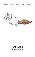 Katze Unicorn Einhorn-Katze Kalender 2020