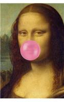 Mona Lisa: Bubble Gum Girl - Notebook/Journal: 6"x9" Journal Ruled - 200 Pages