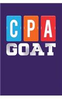 CPA Goat: Dark Purple, Blue & Orange Design, Blank College Ruled Line Paper Journal Notebook for Accountants and Their Families. (Bookkeeping and Tax Season 6