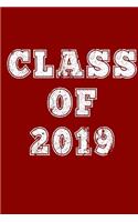 Class of 2019: College Ruled Lined Composition Notebook for the 2019 Graduate