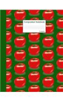 Tomato Composition Notebook: College Ruled Journal to write in for school, take notes about fruits and vegetables, for boys and girls, students, healthy eating teachers, homesch