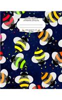 Let's Bee Creative Notebook Journal. Wide Ruled 8 X 10. 120 Pages