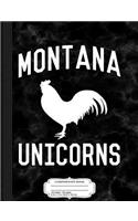 Funny Montana Unicorns Composition Notebook: College Ruled 93/4 X 71/2 100 Sheets 200 Pages for Writing