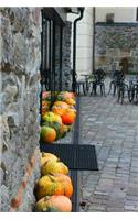 Autumn Pumpkins and a Cobblestone Courtyard Journal: 150 Page Lined Notebook/Diary