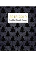 2018 - 2019 Weekly & Monthly Planner: 2018 - 2019 Two Year Planner - Daily Weekly And Monthly Calendar - Agenda Schedule Organizer Logbook and Journal Notebook - Black Gold Cover(12 24 Month Calendar Planner)