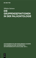 Die Gruppendefinitionen in Der Paläontologie