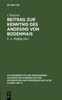 Beitrag Zur Kenntnis Des Andesins Von Bodenmais