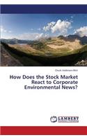 How Does the Stock Market React to Corporate Environmental News?