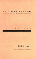 As I Was Saying, Volume 1