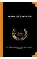 Volume of Various Verse