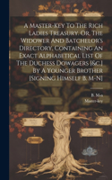 Master-key To The Rich Ladies Treasury. Or, The Widower And Batchelor's Directory, Containing An Exact Alphabetical List Of The Duchess Dowagers [&c.] By A Younger Brother [signing Himself B. M-n]