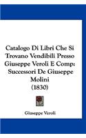 Catalogo Di Libri Che Si Trovano Vendibili Presso Giuseppe Veroli E Comp