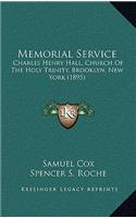 Memorial Service: Charles Henry Hall, Church Of The Holy Trinity, Brooklyn, New York (1895)