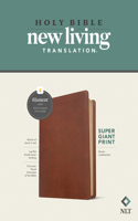 NLT Super Giant Print Bible, Filament Enabled (Leatherlike, Brown, Red Letter)