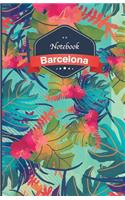 Notebook: Lined, Soft cover, 5.5 x 8.5 inch, 130 pages, tropical pattern