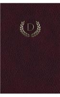 Monogram "d" Blank Book: 150 Page Sketchbook Scrapbook Notebook