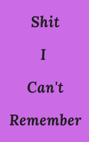 Shit I Can't Remember