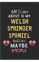 All I care about is my Welsh Springer Spaniel and like maybe 3 people