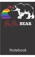 Papa Bear Pride Flag: Blank Lined Notebook, Composition Book for School Planner Diary Writing Notes, Taking Notes, Recipes, Sketching, Writing, Organizing, Birthday Gifts