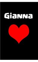 Gianna: A perfect gift for girls and women journal / notebook/6x9 120 pages