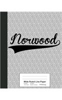 Wide Ruled Line Paper: NORWOOD Notebook(3519 Weezag Wide Ruled Line Paper Notebook)