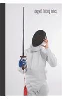 elegant fencing notes: small lined Fencing Notebook / Travel Journal to write in (6'' x 9'') 120 pages
