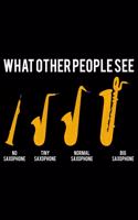 What Other People See No Saxophone Tiny Saxophone Normal Saxophone Big Saxophone