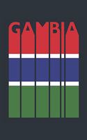 Vintage Gambia Notebook - Gambian Flag Writing Journal - Gambia Gift for Gambian Mom and Dad - Retro Gambian Diary