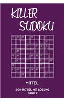 Killer Sudoku Mittel 200 Rätsel mit Lösung Band 2