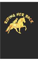 Riding her back: 6x9 Horse - blank with numbers paper - notebook - notes
