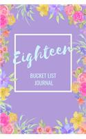 Eighteen Bucket List Journal