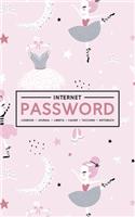 Internet Password Logbook - Journal - Libreta - Cahier - Taccuino - Notizbuch: 100 Page Password Book to Track & Organize Your Computer Logins, Internet Addresses & Usernames: Cute Ballet Pattern for Little Ballerinas 210-0