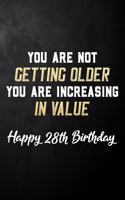 You Are Not Getting Older You Are Increasing In Value Happy 28th Birthday