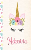 Mckenna: 2020. Personalized Weekly Unicorn Planner For Girls. 8.5x11 Week Per Page 2020 Planner/Diary With Pink Name