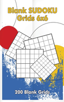 Blank Sudoku Grids 6x6, 200 Blank Grids