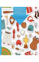 Primary Composition Notebook - Draw And Write Journal PreK-2 - Baseball