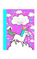 Leaping Unicorn Notebook: School Supplies Primary Composition Book for Kids