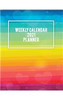 Weekly Calendar 2021 Planner: Colorful Gay Love, Weekly Calendar Book 2021, Weekly/Monthly/Yearly Calendar Journal, Large 8.5" x 11" 365 Daily journal Planner, 12 Months Calendar