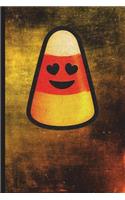 Candy Corn Smile: 6 X 9 128 Pages: Cute Candy Corn Smiling Halloween Design on Soft Matte Cover Notebook, Diary, Composition Book for Trick or Treaters